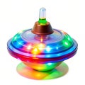 Plastic spinning top with LED lights Royalty Free Stock Photo