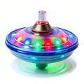 Plastic spinning top with LED lights Royalty Free Stock Photo