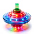 Plastic spinning top with LED lights Royalty Free Stock Photo