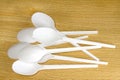 Plastic spoons Royalty Free Stock Photo