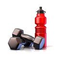 Plastic sport bottles and weights