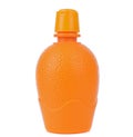 A plastic squeeze bottle of concentrated orange juice