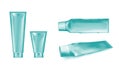 Plastic squeezed tube. Packaging for cosmetics and toothpaste
