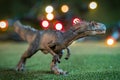 Plastic statuette of velociraptor studio shot Royalty Free Stock Photo