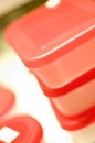 Plastic storage boxes Royalty Free Stock Photo