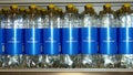 Plastic Supermarket Lemonade bottles on the shelf