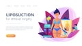 Liposuction concept landing page.