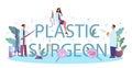 Plastic surgeon typographic header concept. Idea of body and face Royalty Free Stock Photo