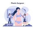 Plastic surgery concept. Idea of body correction. Breast Royalty Free Stock Photo