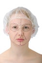 Plastic surgery, face lift Royalty Free Stock Photo