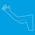 Plastic surgery, flabby arm correction icon