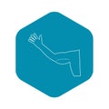 Plastic surgery, flabby arm correction icon