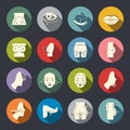 Plastic surgery icons Royalty Free Stock Photo