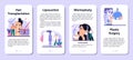 Plastic surgery mobile application banner sett. Idea of modern aesthetic Royalty Free Stock Photo