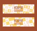 Plastic surgery set of banners vector illustration. Face and body correction. Doctor consultation. Breast augmentation