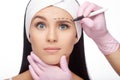 Plastic surgery woman face. Royalty Free Stock Photo