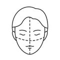 Plastic Surgery. Woman faceVector Illustration and icon