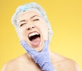 Plastic surgery. woman make inspection Royalty Free Stock Photo