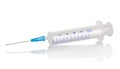 Plastic syringe isolated