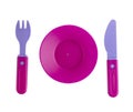 Plastic tableware toys Royalty Free Stock Photo