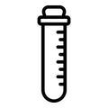 Plastic test tube icon, outline style Royalty Free Stock Photo