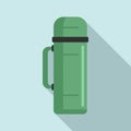 Plastic thermo bottle icon, flat style Royalty Free Stock Photo