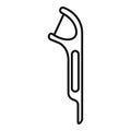 Plastic toothpick icon outline vector. Pick stick
