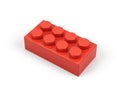 Plastic toy block. Royalty Free Stock Photo