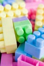 Plastic toy bricks Royalty Free Stock Photo