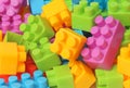 Plastic toy building blocks. Royalty Free Stock Photo