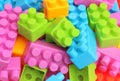 Plastic toy building blocks Royalty Free Stock Photo