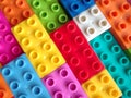 Plastic toy colour blocks background Royalty Free Stock Photo