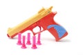 Plastic Toy Gun and Bullets Royalty Free Stock Photo