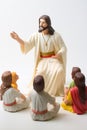 Plastic toy of Jesus preaching Royalty Free Stock Photo