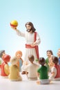 Plastic toy of Jesus preaching Royalty Free Stock Photo