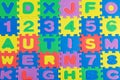 Plastic toy letters spelling the word Autism Royalty Free Stock Photo