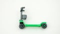 plastic toy scooter on a white background Royalty Free Stock Photo