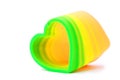 Plastic toy spring in heart-shaped