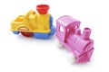 Plastic Toy Trains Royalty Free Stock Photo