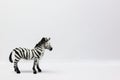 plastic toy zebra on white Royalty Free Stock Photo