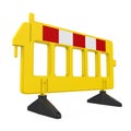 Plastic Traffic Barrier Isolated
