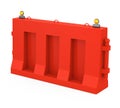 Plastic Traffic Barrier Isolated