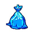 plastic trash bag game pixel art vector illustration