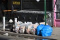 Plastic trash bags full of garbage Royalty Free Stock Photo