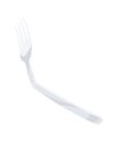 Plastic trash isolated on white. Garbage. Waste of plastic fork. Unnecessary thing can be thrown away