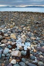 Plastic trash on a remote beach of the Arctic Ocean Royalty Free Stock Photo