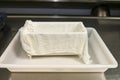 Plastic tray, with mold for cheese making Royalty Free Stock Photo