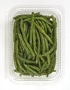Plastic Tray with Steamed Green Beans