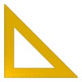 Plastic triangle icon cartoon vector. Angle instrument