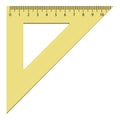 Plastic triangle icon, realistic style